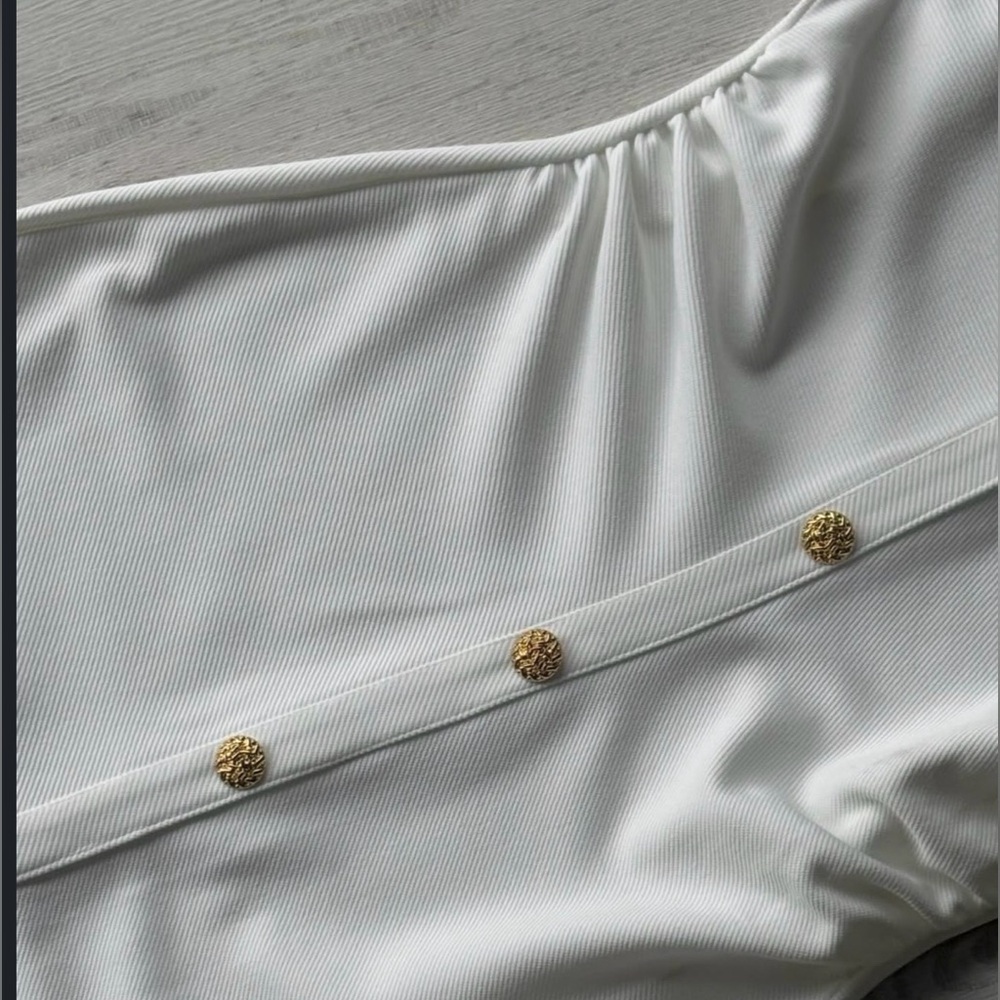 Zara Piqué Shirt Dress Size Small white - Picture 3 of 8